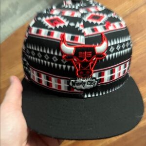 New Era Kids Bull Patterned Cap - Red, Black, and White